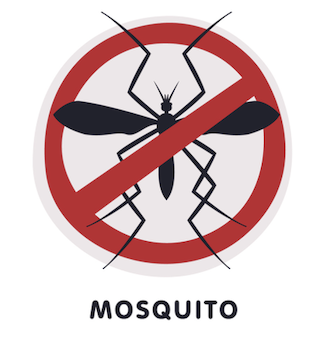 “No Mosquito” symbol with a bold red prohibition sign overlaying a black mosquito silhouette. Ideal for mosquito control branding, pest prevention signage, and public health campaigns. This graphic conveys a clear message about mosquito deterrence and is perfect for websites, service trucks, brochures, or mosquito treatment promotions.